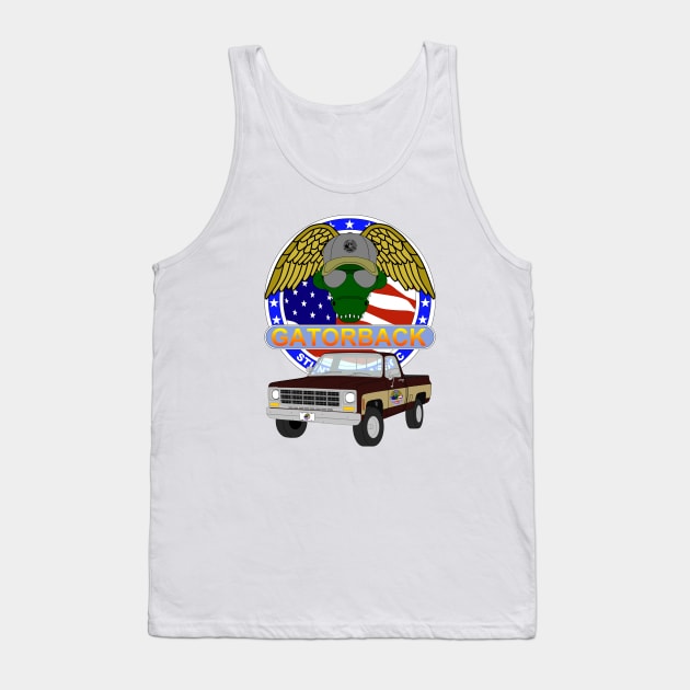 Gator Back Stuntman Association Truck Tank Top by J. Rufus T-Shirtery